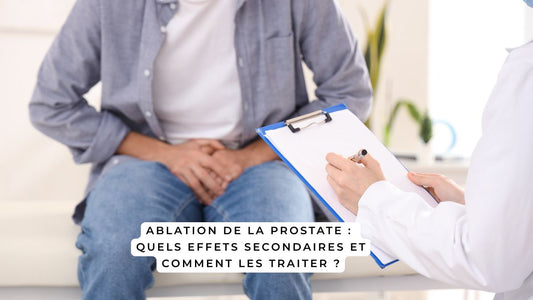 Médecin expliquant les effets secondaires d'une ablation de la prostate à un patient