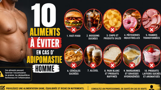 Adipomastie homme : 10 aliments et boissons à éviter