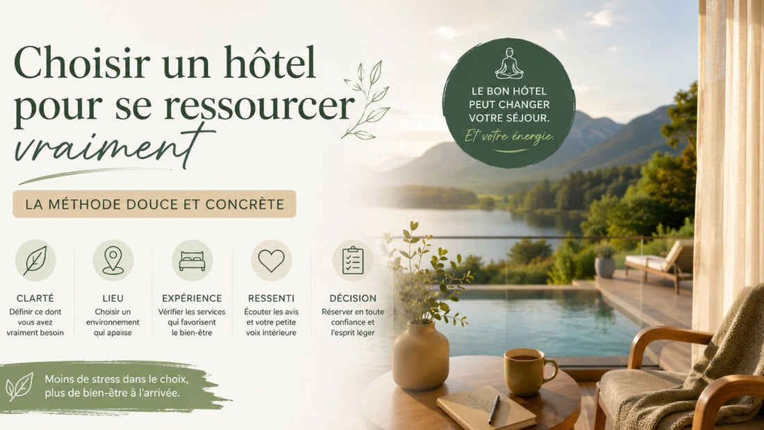 Choisir un hôtel pour se ressourcer vraiment : la méthode douce et concrète
