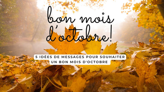 Feuilles d’automne et message bon mois d’octobre