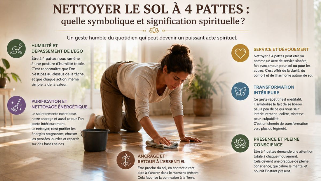 Nettoyer le sol à 4 pattes: quelle symbolique et signification spirituelle?