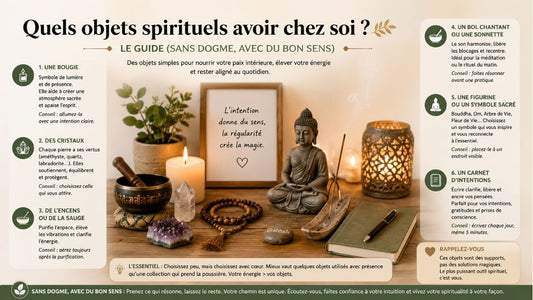 Quels objets spirituels avoir chez soi ? Le guide (sans dogme, avec du bon sens)